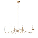 Wellsley 6 - Light Gold Farmhouse Chandelier - BlueJay Avenue