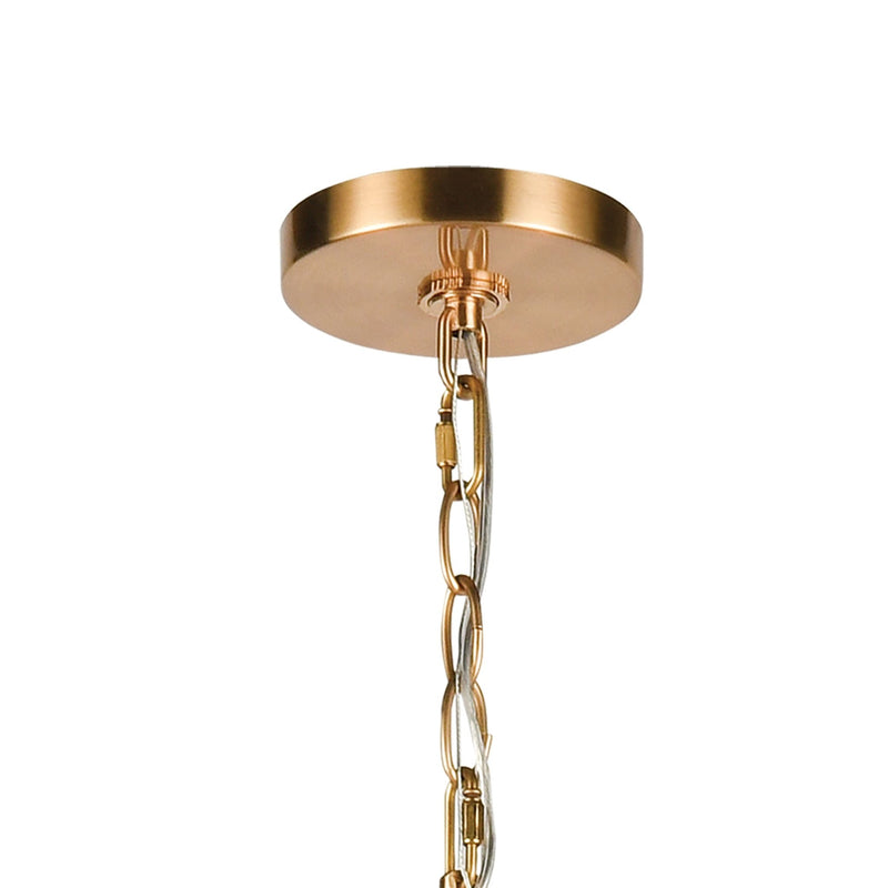 Wellsley Dimmable 6 - Gold Light Linear Chandelier - BlueJay Avenue