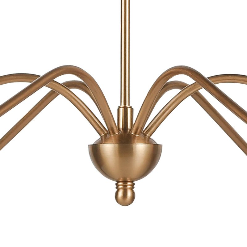 Wellsley Dimmable 6 - Gold Light Linear Chandelier - BlueJay Avenue
