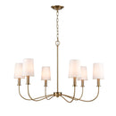 West Point 6 - Light Gold Farmhouse Chandelier - BlueJay Avenue