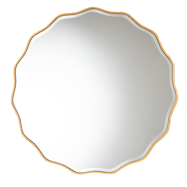 Weston Gold Wood Scallop Mirror - BlueJay Avenue