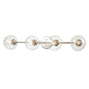Claro Polished Chrome Clear Glass Bathroom Vanity Light, 4-Lt - BlueJay Avenue