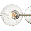 Claro Polished Chrome Clear Glass Bathroom Vanity Light, 2-Lt - BlueJay Avenue