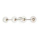 Claro Polished Chrome Clear Glass Bathroom Vanity Light, 4-Lt - BlueJay Avenue