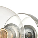 Claro Polished Chrome Clear Glass Globe Wall Sconce - BlueJay Avenue