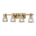 Ensley 4-Light Glass Bathroom Vanity Light – Satin Brass - BlueJay Avenue