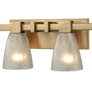 Ensley 4-Light Glass Bathroom Vanity Light – Satin Brass - BlueJay Avenue
