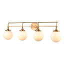 Beverly Hills 4-Light Satin Brass Bathroom Vanity Light - BlueJay Avenue