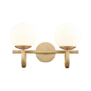 Caroline 2-Light Brushed Gold Bathroom Vanity Light - BlueJay Avenue