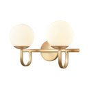 Caroline 2-Light Brushed Gold Bathroom Vanity Light - BlueJay Avenue