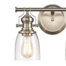 Chadwick Satin Nickel Seeded Glass Bathroom Vanity Light - BlueJay Avenue