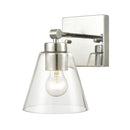 East Point Polished Chrome Clear Glass Wall Sconce - BlueJay Avenue