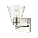 East Point Polished Chrome Clear Glass Wall Sconce - BlueJay Avenue