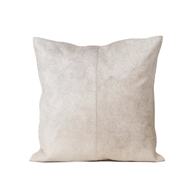 20" Solid Hide Pillow Cover with Insert, Natural Grey - BlueJay Avenue