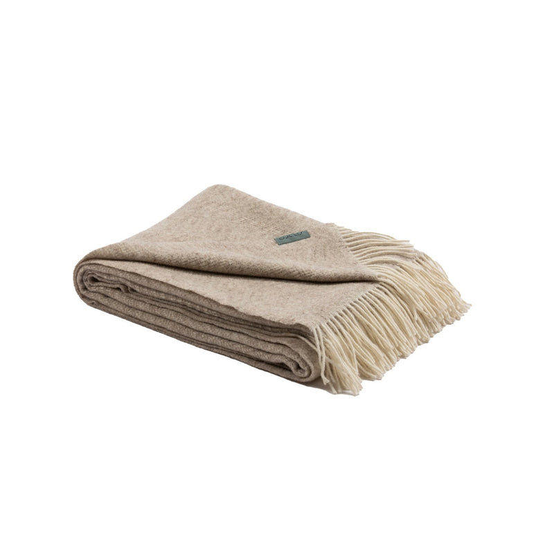 Caitlin Wool Throw Blanket, Taupe - BlueJay Avenue