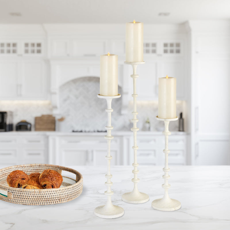 Abacus Candle Stands, Set Of 3 - BlueJay Avenue