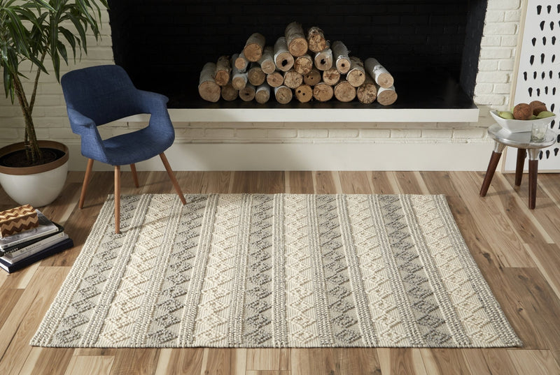 Andes Hand Woven Rug, Ivory - BlueJay Avenue