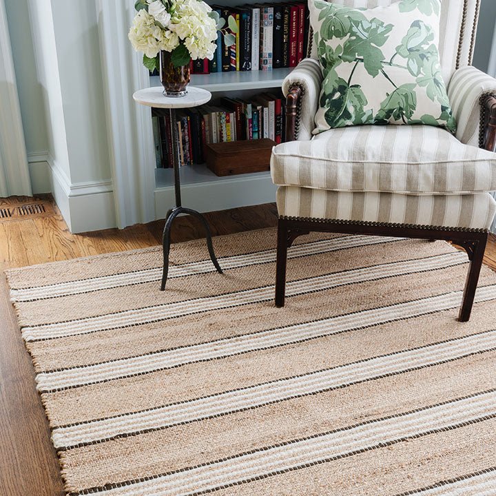 Atherton Stripe Jute Rug - BlueJay Avenue