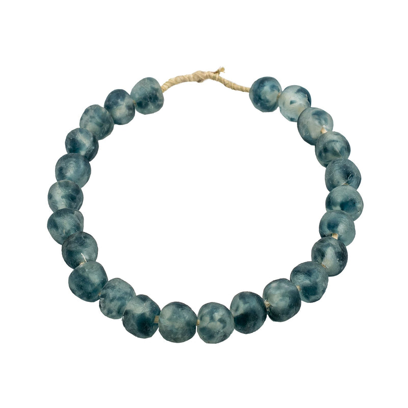 Attie Sea Glass Beads, Frosty Blue - BlueJay Avenue