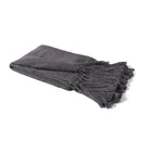 Baby Alpaca Crochet Throw, Charcoal - BlueJay Avenue