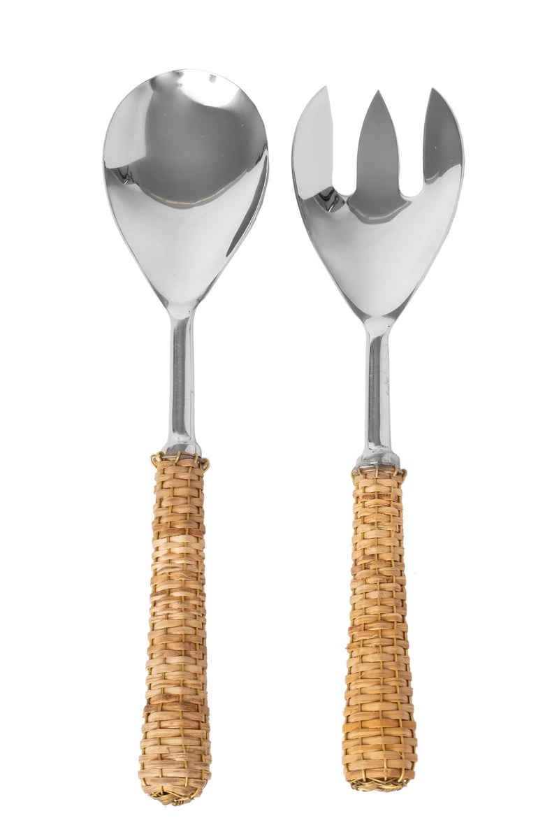 Basketweave Salad Server Set - BlueJay Avenue