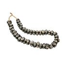 Black Diamond Zebra Pattern Kenya Cow Bone Beads - BlueJay Avenue