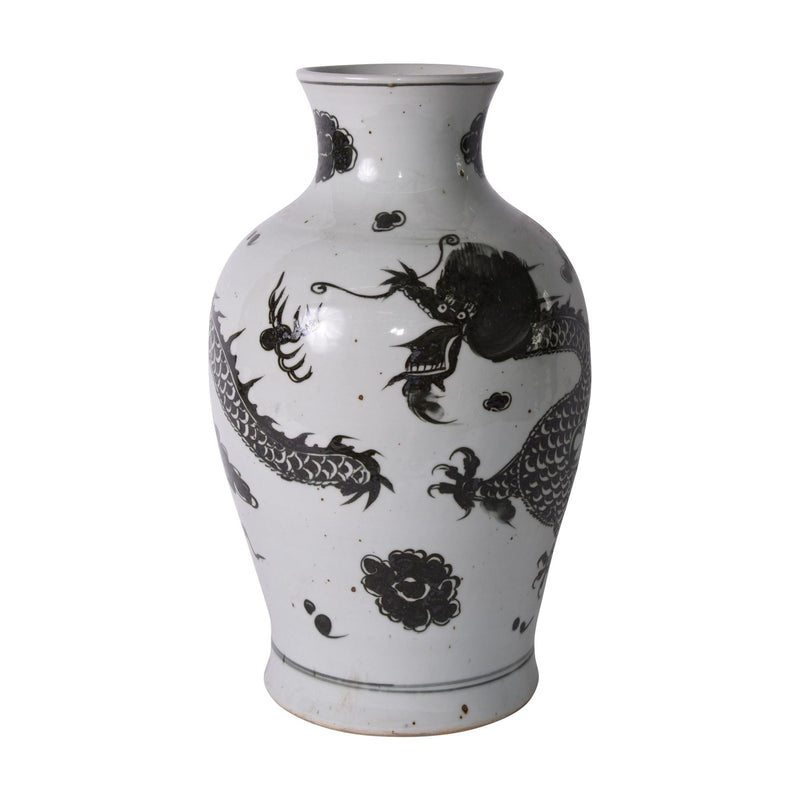 Black Dragon Porcelain Fairy Vase - BlueJay Avenue