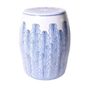 Blue And White Porcelain Banana Leave Garden Stool - BlueJay Avenue
