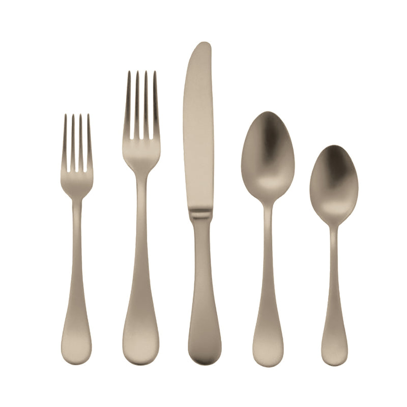 Brescia Ice Champagne Cutlery Set, Matte - BlueJay Avenue