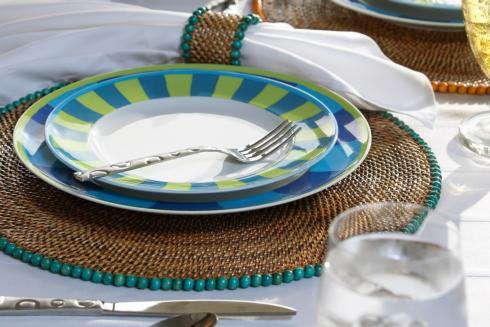 Calaisio Hand Woven Placemat With Beads, Set of 4 - BlueJay Avenue