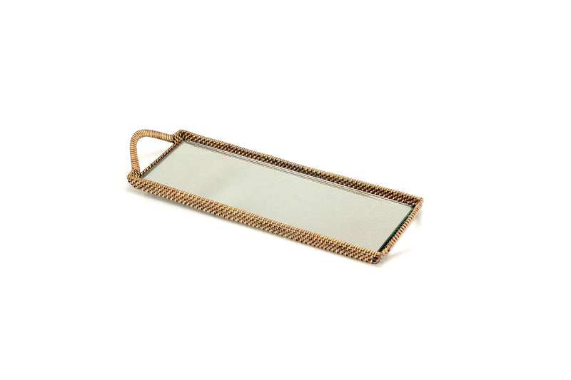 Calaisio Rectangular Serving Tray With Glass Bottom - BlueJay Avenue