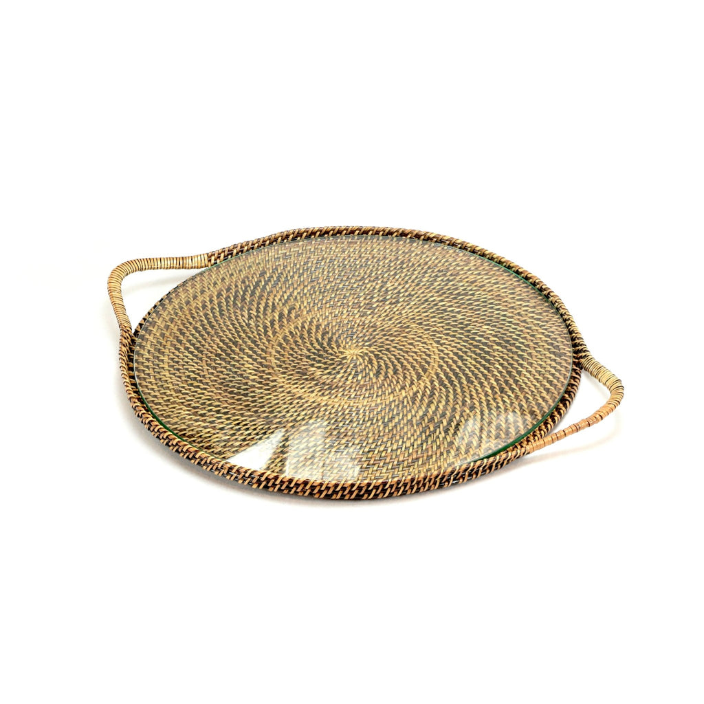 Round Serving Tray with Glass - Thumbnail 2