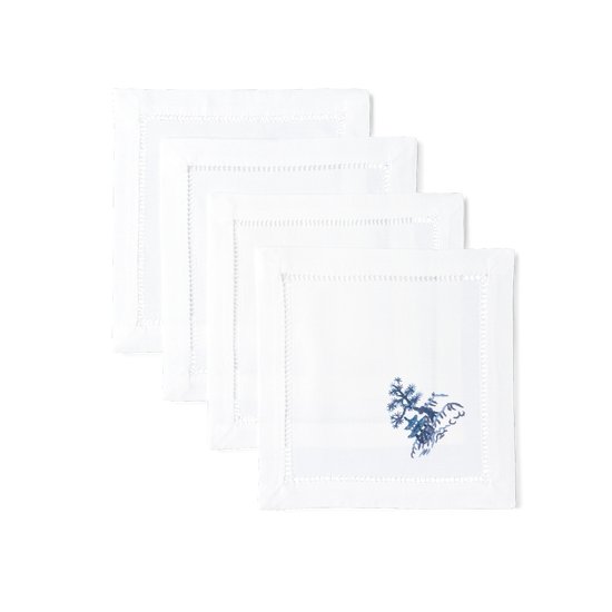 Canton Blue Cocktail Napkins, Set of 4 - BlueJay Avenue