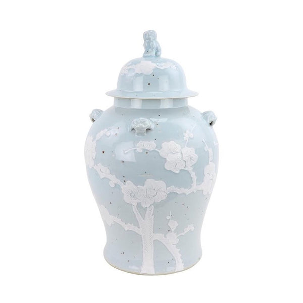 Cherry Blossom Ginger Jar, Pale Blue - BlueJay Avenue