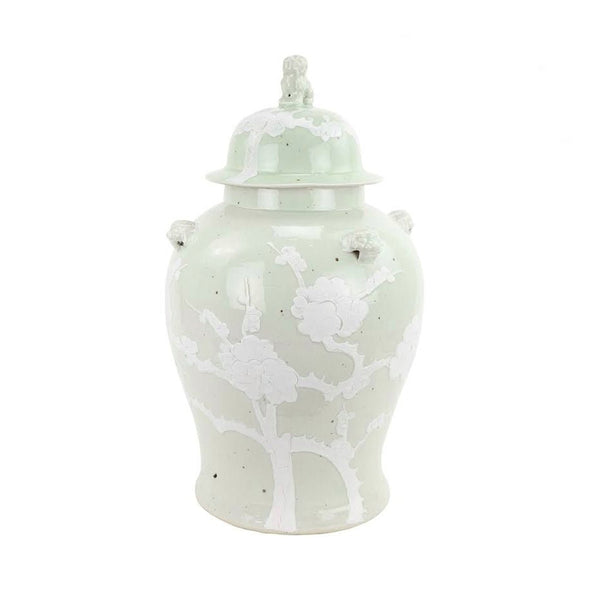 Cherry Blossom Ginger Jar, Pale Green - BlueJay Avenue