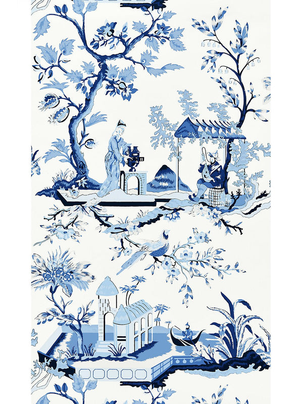 Ch'In Ling Wallpaper, Porcelain - BlueJay Avenue