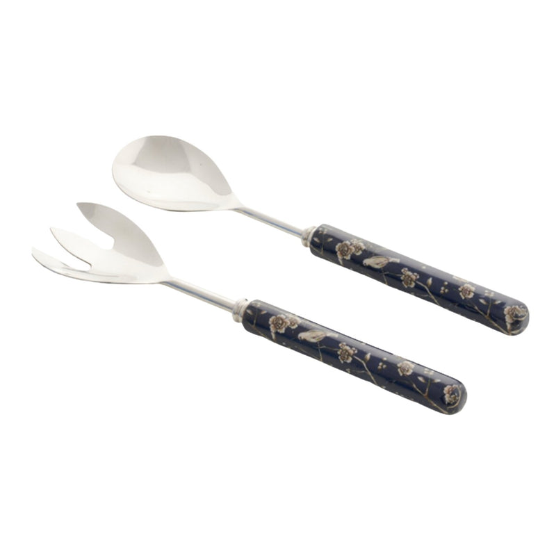 Chinoiserie Navy Blue Salad Server - BlueJay Avenue