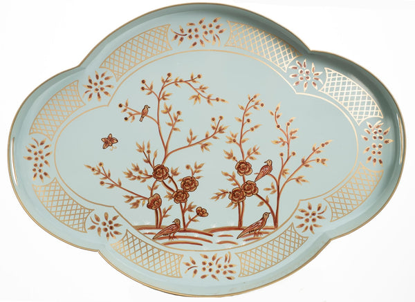 Chinoiserie Scalloped Tray - BlueJay Avenue