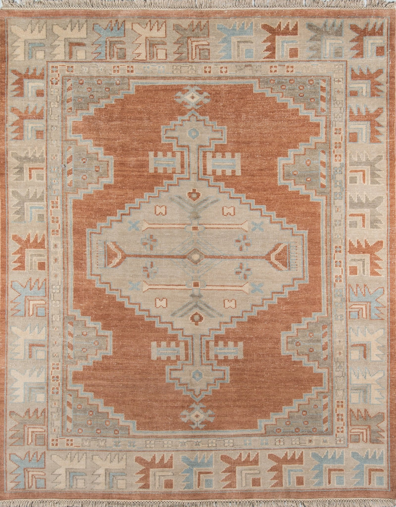Concord Walden Hand Knotted Area Rug, Rust - BlueJay Avenue