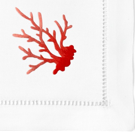 Coral Branch Red Napkins, Set of 4 - BlueJay Avenue