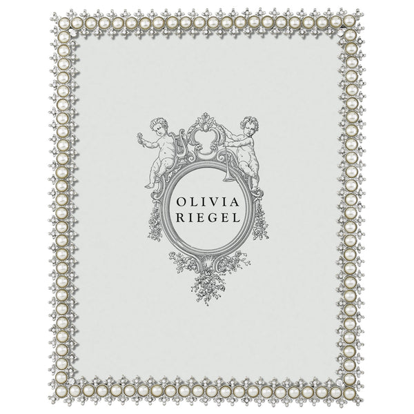 Crystal & Pearl Silver Picture Frame - BlueJay Avenue