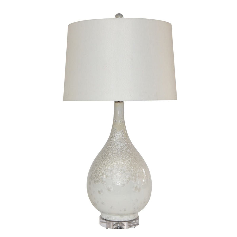 Crystal Shell Vase Lamp, White - BlueJay Avenue