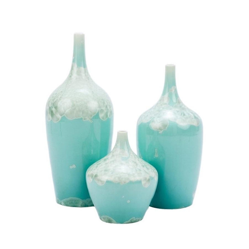 Crystal Shell Vases, Set of 3 - BlueJay Avenue