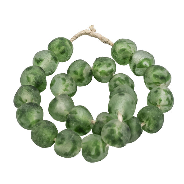 Damian Sea Glass Beads, Frosty Green - BlueJay Avenue
