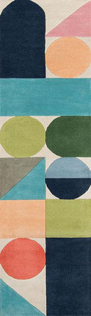 Delmar Wright Multi Wool Hand Tufted Modern Area Rug - BlueJay Avenue