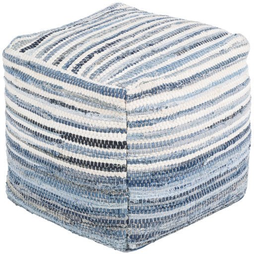 Denim Pouf Ottoman - BlueJay Avenue