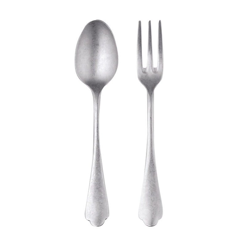 Dolce Vita 2 Pcs Pewter Finish Serving Set, Silver - BlueJay Avenue