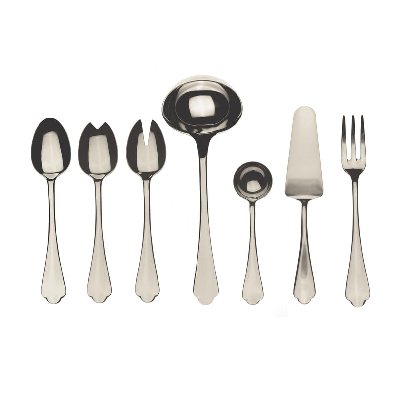 Dolce Vita 7 Piece Serve Set, Mirror Finish - BlueJay Avenue