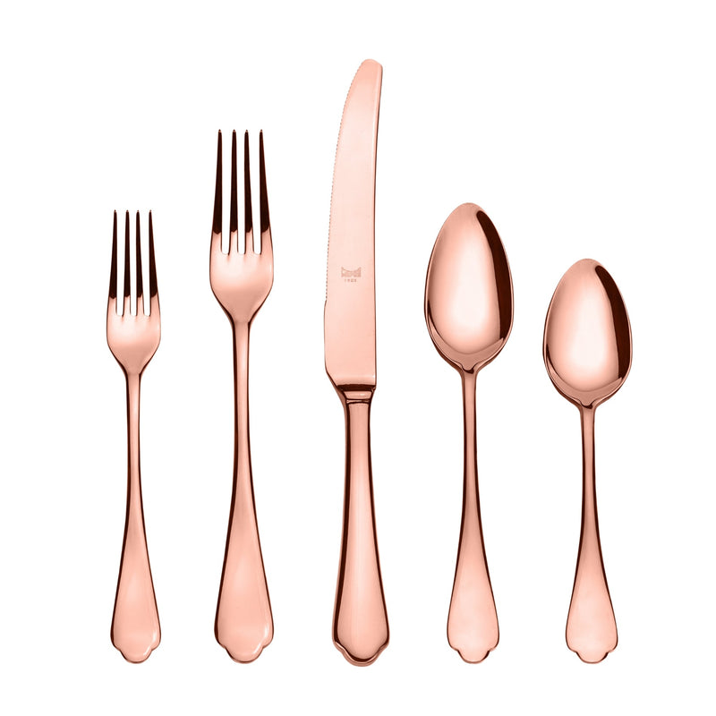 Dolce Vita Flatware Set, Mirror Bronze - BlueJay Avenue