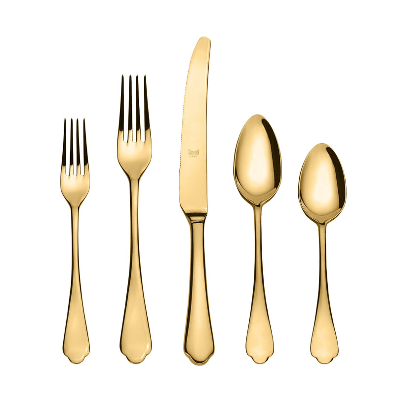 Dolce Vita Flatware Set, Mirror Oro - BlueJay Avenue